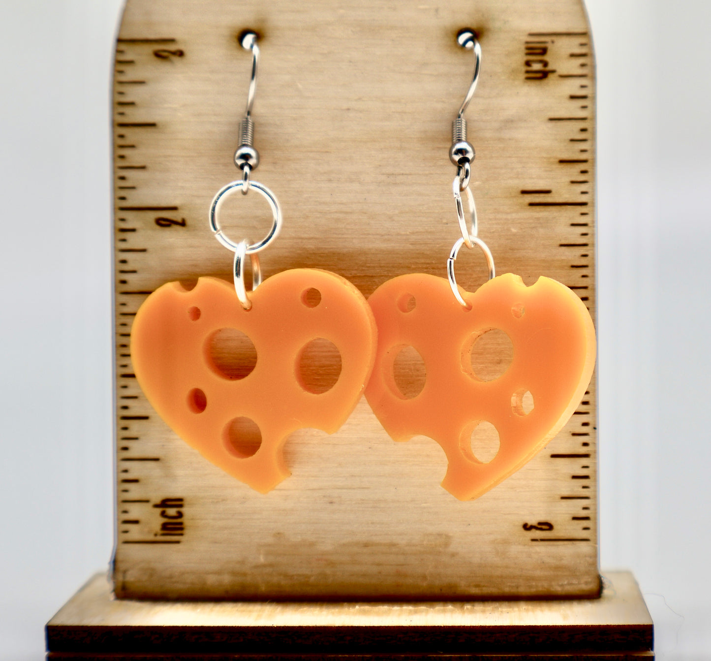 Cheese Heart Earrings
