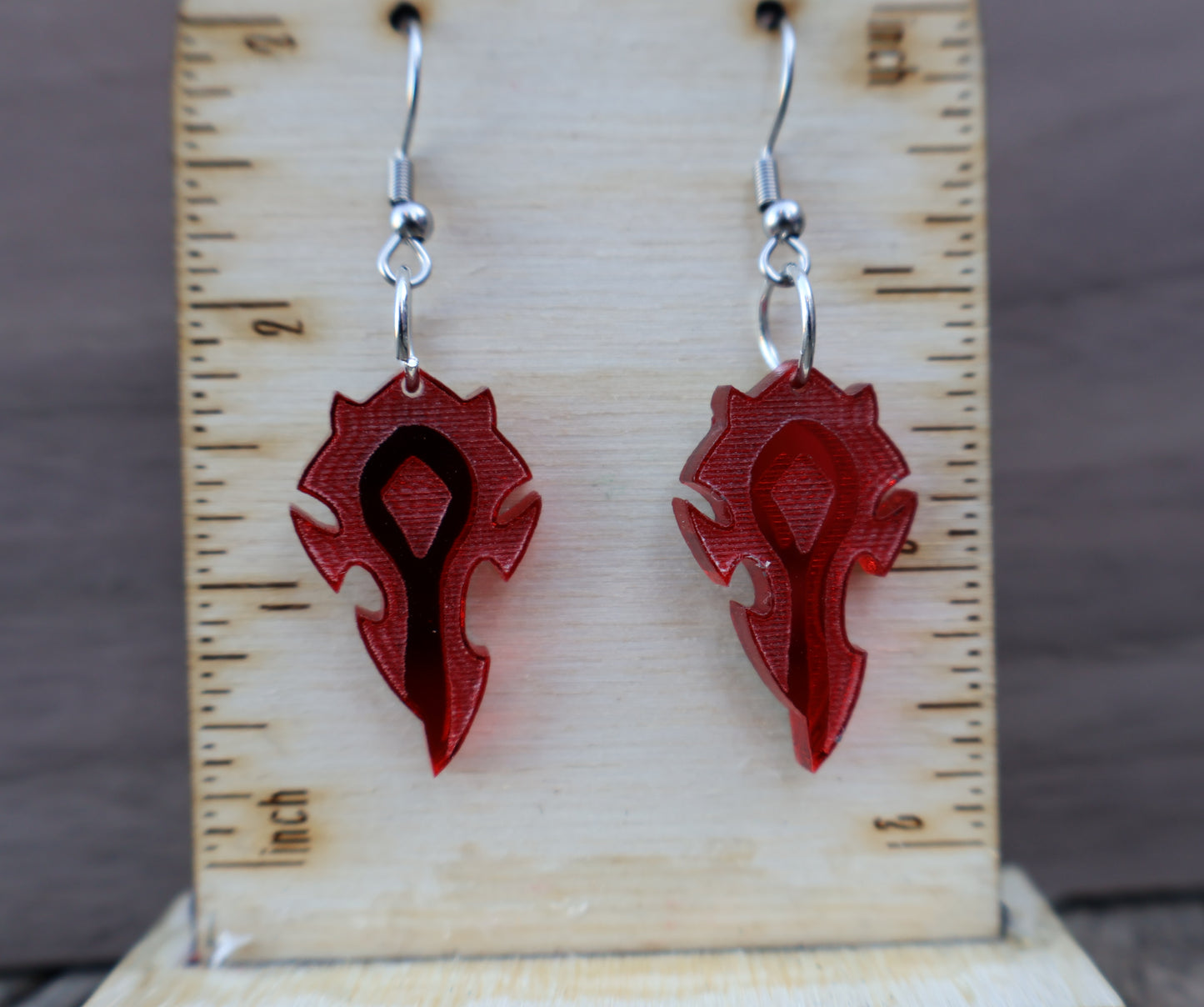 Horde Earrings - Mirror Red
