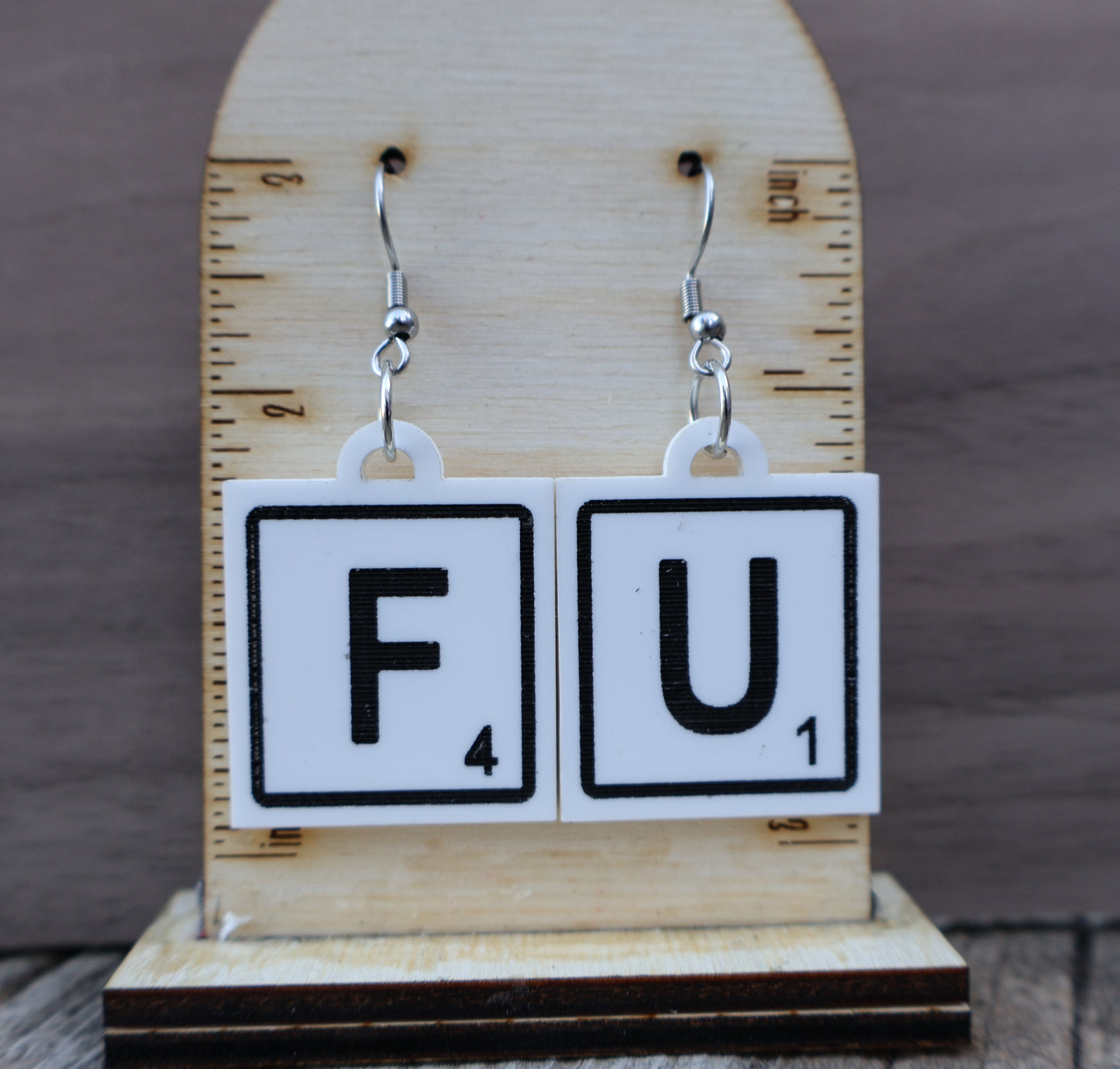 Scrabble Tile Earrings