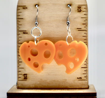 Cheese Heart Earrings