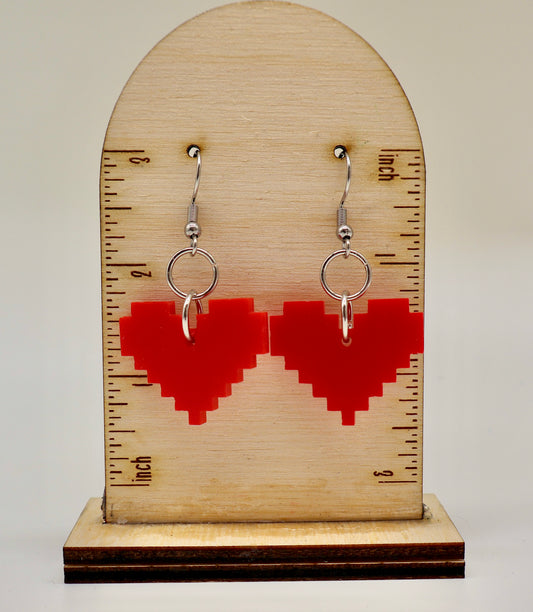 Pixel Heart Earrings