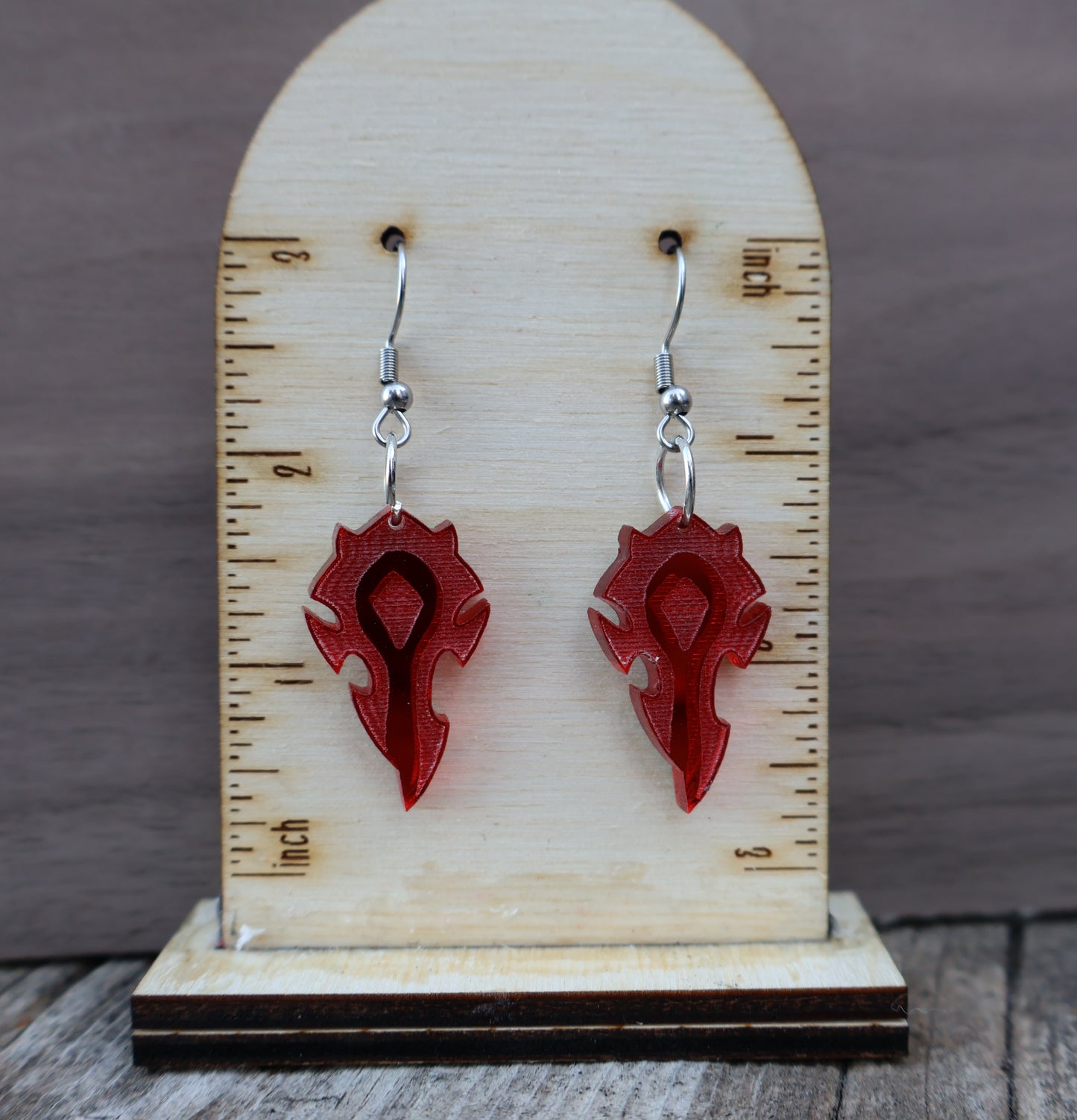 Horde Earrings - Mirror Red