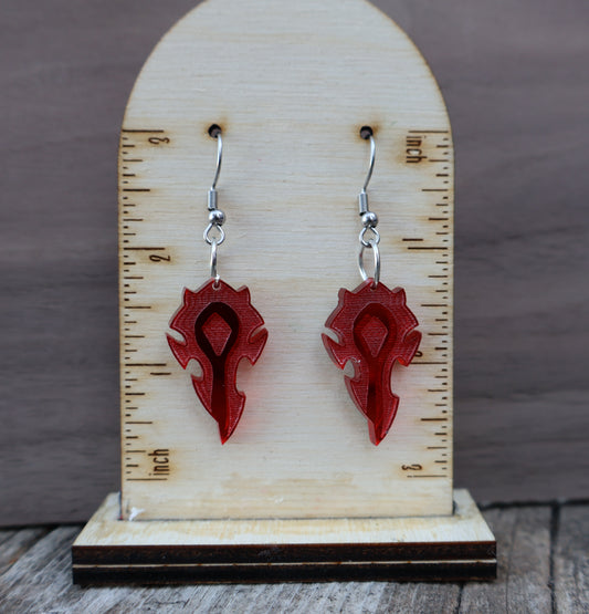 Horde Earrings - Mirror Red