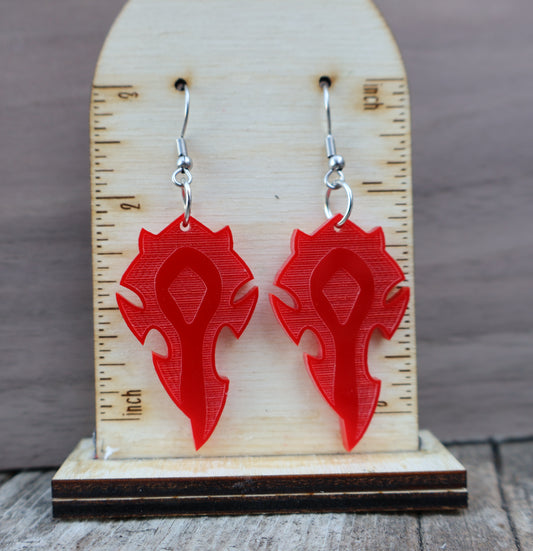 Horde Earrings - Red