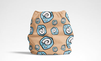 Blue Fossils Pocket Cloth Diaper